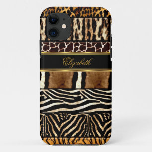Capa Para iPhone Da Case-Mate iPhone Elegante Dourado Estampa de Animais Mistos