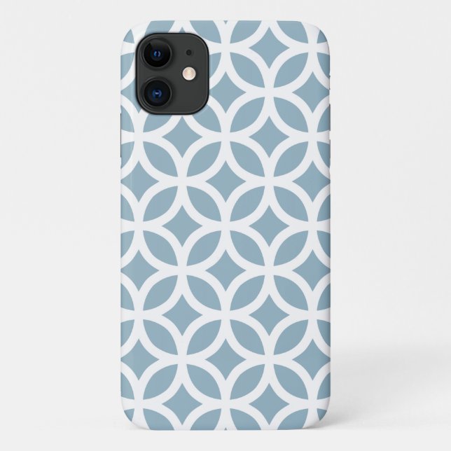 Capa Para iPhone Da Case-Mate iPhone, Plus e Pro, Padrão Geométrico Azul  (Verso)