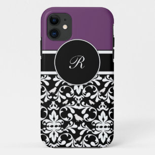 Capa Para iPhone Da Case-Mate iPhone roxo do monograma 5 casos