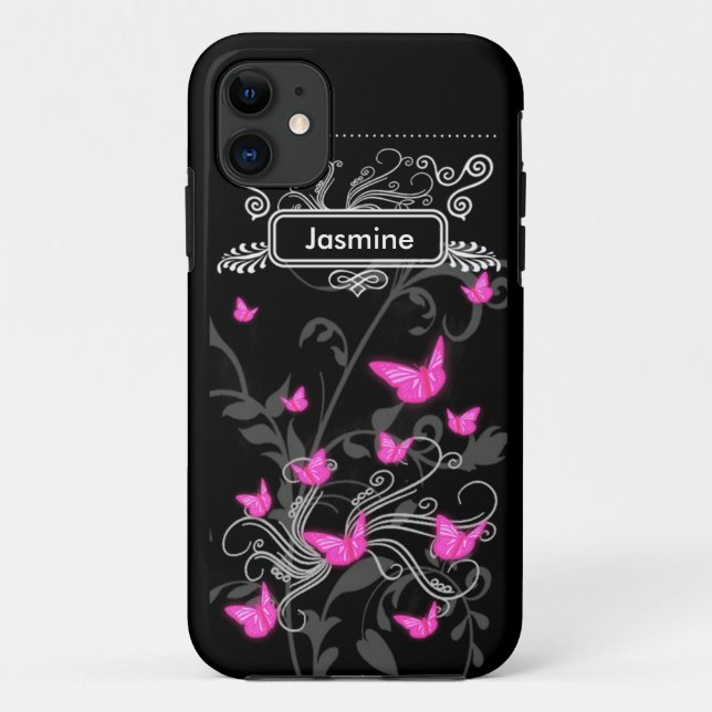 Capa Para iPhone Da Case-Mate iPhone SE + iPhone 5/5S Case Pink Butterflies (Verso)