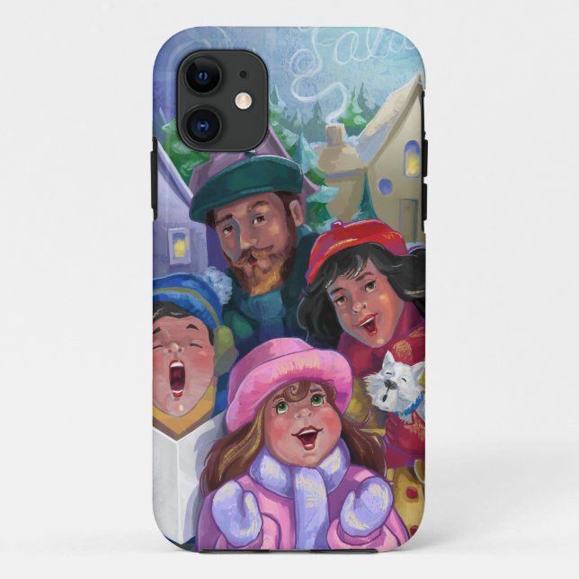 Capa Para iPhone Da Case-Mate Ir para uma Ilustração de Caroling (Verso)