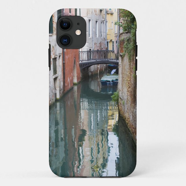 Capa Para iPhone Da Case-Mate Itália, Veneza, Reflexões e Ponte Pequena de (Verso)