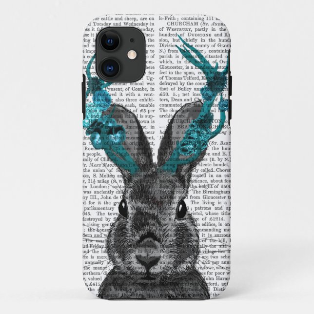 Capa Para iPhone Da Case-Mate Jackalope com os Turquoise Antlers (Verso)