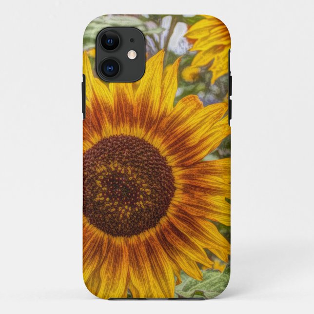 Capa Para iPhone Da Case-Mate jardim de verão francês feliz girassol (Verso)