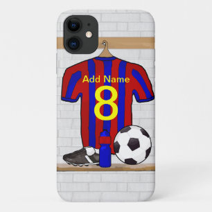 Capa Para iPhone Da Case-Mate Jérsei de futebol vermelho e azul personalizado d