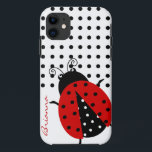 Capa Para iPhone Da Case-Mate Joaninha personalizado do vermelho do ponto de<br><div class="desc">Joaninha bonito personalizado do vermelho das bolinhas</div>