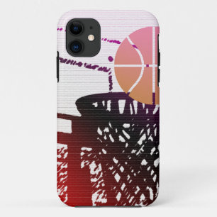 Capa Para iPhone Da Case-Mate Jogo do treinador da rede do basquetebol da bola