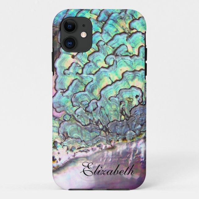 Capa Para iPhone Da Case-Mate Jóia iridescente da madrepérola personalizada (Verso)