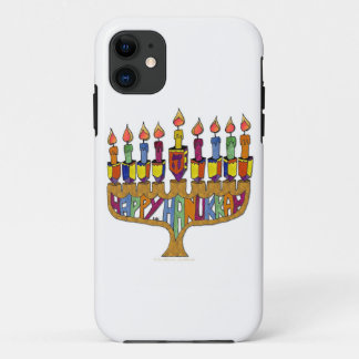 Capa Para iPhone Da Case-Mate Judaica Feliz Hanukkah Pião Menorá