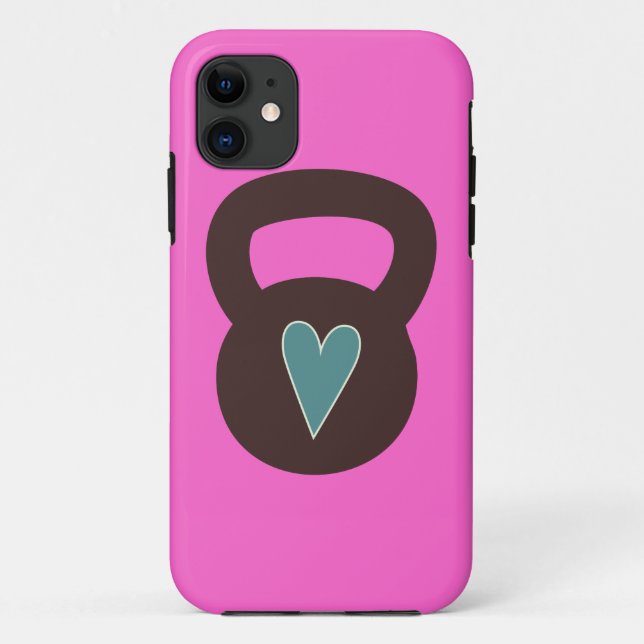 Capa Para iPhone Da Case-Mate Kettlebell com um coração (Verso)