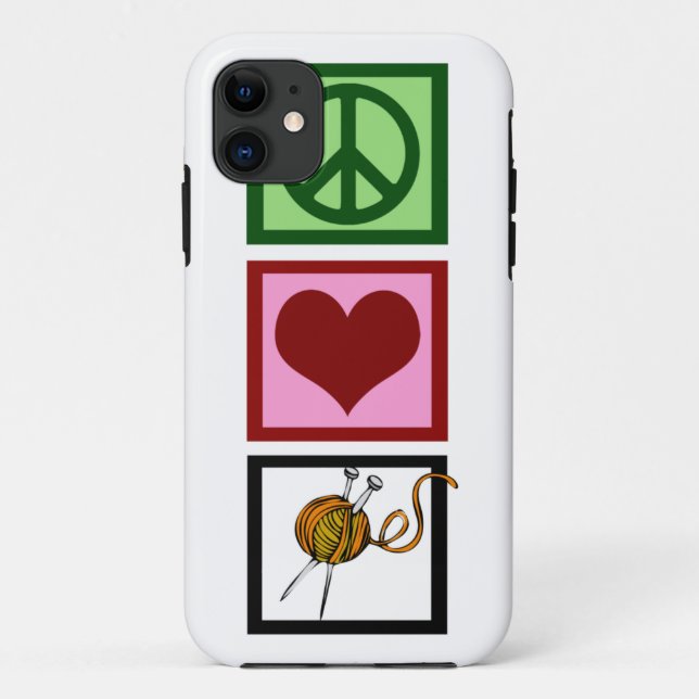 Capa Para iPhone Da Case-Mate Knit de Amor pela Paz (Verso)