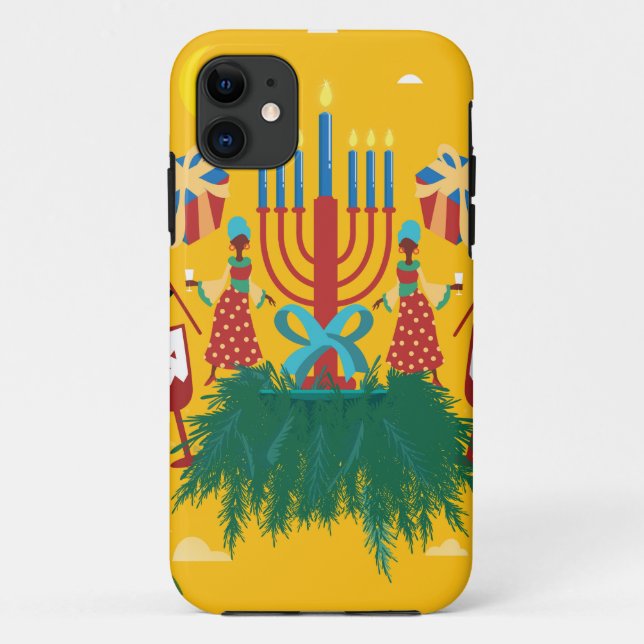 Capa Para iPhone Da Case-Mate kwanzaa amarelo (Verso)