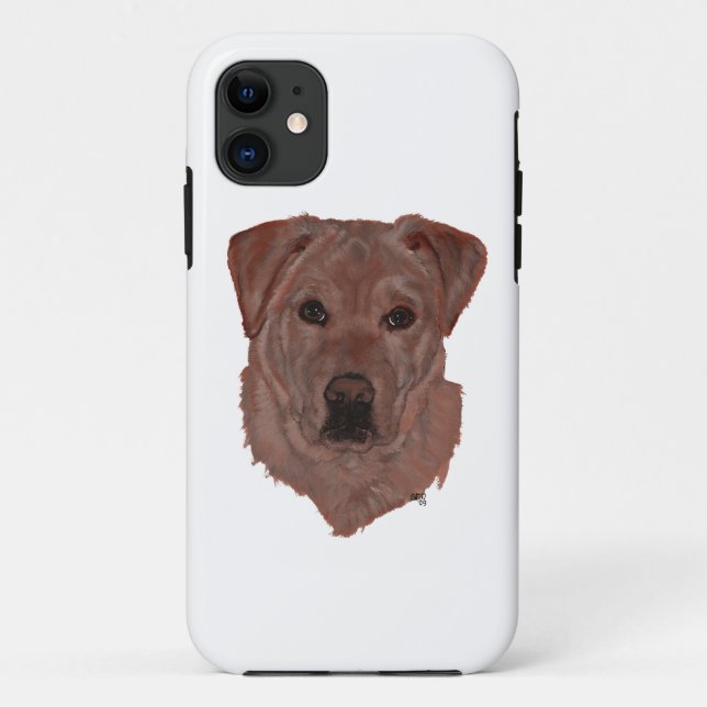 Capa Para iPhone Da Case-Mate Labrador Retriever Marrom Chocolate (Verso)