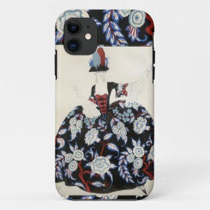CAPA PARA iPhone DA Case-Mate LADY FLORAL VESTIDO COM FLORES BRANCAS PRETAS