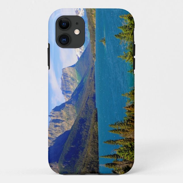Capa Para iPhone Da Case-Mate Lago st. Mary, parque nacional de geleira, Montana (Verso)