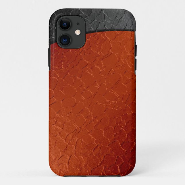 Capa Para iPhone Da Case-Mate Laranja e Aço Negro Inoxidável Metal 2 (Verso)