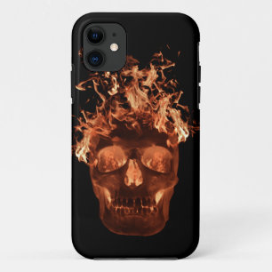 Capa Para iPhone Da Case-Mate Laranja Flame Skull iPhone 5G Case