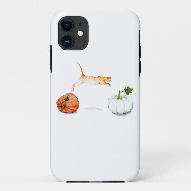 Capa Para iPhone Da Case-Mate Laranja Gato Pulando Entre Bompkins (Verso)
