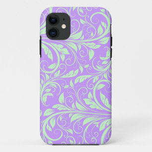 Capa Para iPhone Da Case-Mate Lavanda e damasco floral verde Pastel