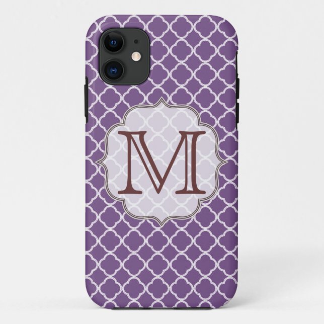 Capa Para iPhone Da Case-Mate Lavanda Triterfoil Monograma IPHONE 5 Caso (Verso)