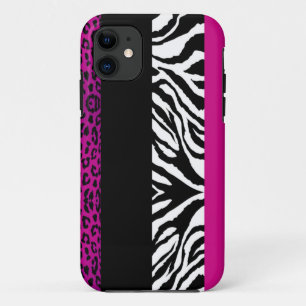 Capa Para iPhone Da Case-Mate Leopardo do rosa quente e impressão animal feito