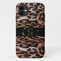 Leopardo Monograma Iphone 5 Caso