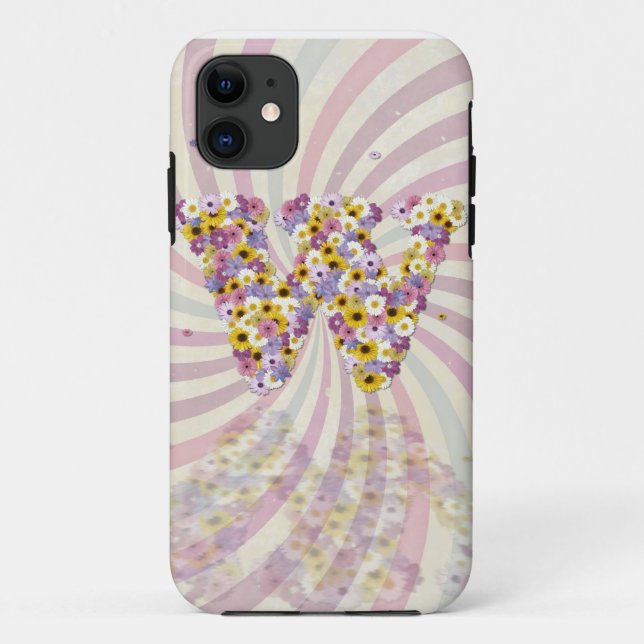 Capa Para iPhone Da Case-Mate Letra floral w (Verso)