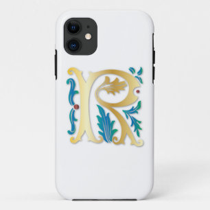 Capa Para iPhone Da Case-Mate Letra R Monograma Fleur de lis
