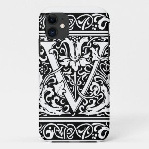 Capa Para iPhone Da Case-Mate Letra V Monograma Medieval Art Nouveau