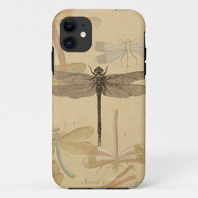 Capa Para iPhone Da Case-Mate Libélula Vintage Antiga Clássica Natureza (Verso)