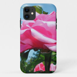 Capa Para iPhone Da Case-Mate Linda rosa rosa rosa no céu azul. Fotografia flora