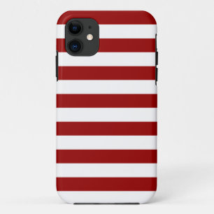Capa Para iPhone Da Case-Mate Linhas vermelhas e brancas grossas, teste padrão