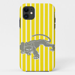 Capa Para iPhone Da Case-Mate Listra amarela dourada do safari com leopardo