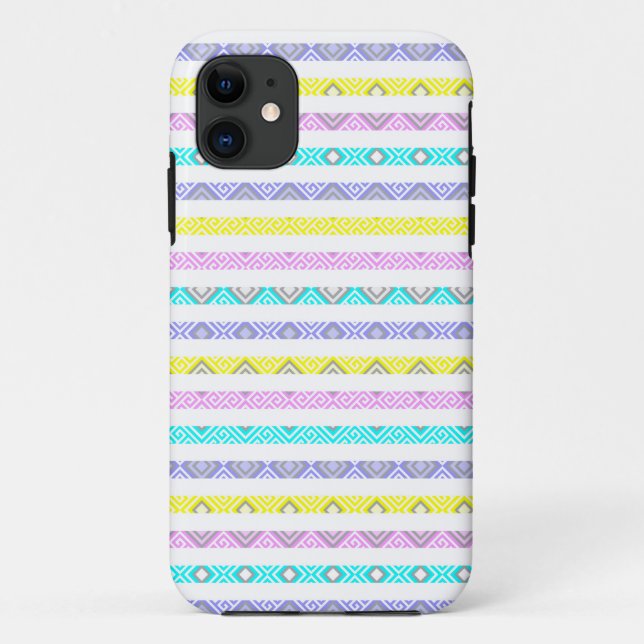 Capa Para iPhone Da Case-Mate Listras geométricas pastel fofas (Verso)