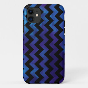 Capa Para iPhone Da Case-Mate listras pretas e azuis elegantes da viga