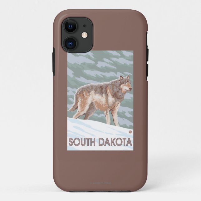 Capa Para iPhone Da Case-Mate Lobo cinzento StandingSouth Dakota (Verso)
