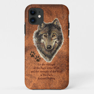 Capa Para iPhone Da Case-Mate Lobo original da aguarela, força da família das
