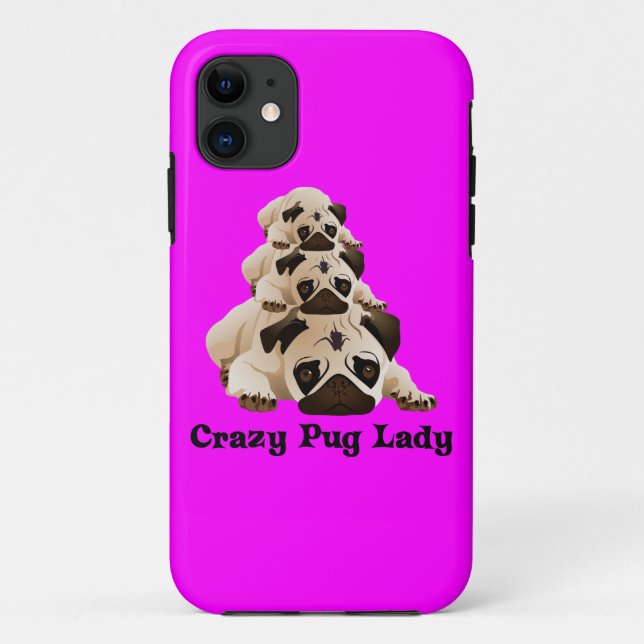 Capa Para iPhone Da Case-Mate Loucura Pug Lady (Verso)