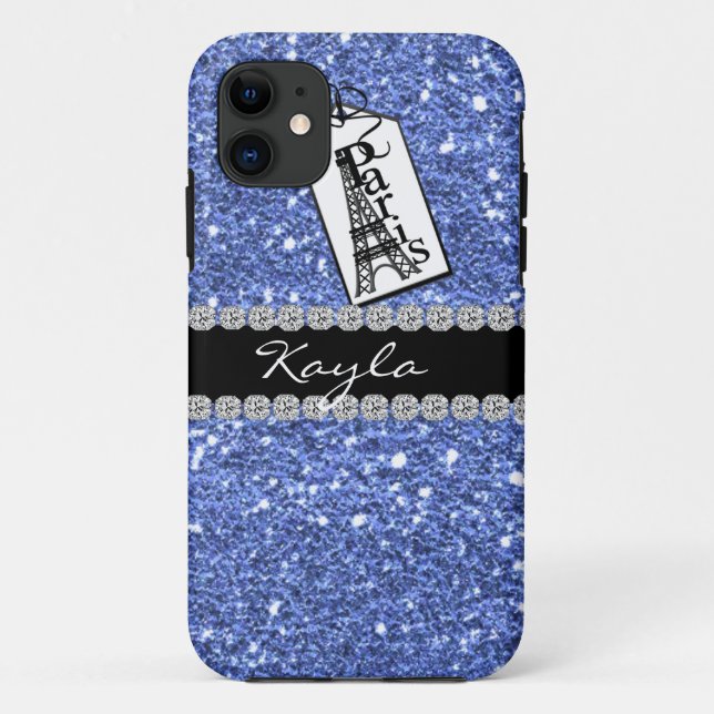 Capa Para iPhone Da Case-Mate LUZ - caixa AZUL de CrystaTl BLING IPHONE 5 (Verso)