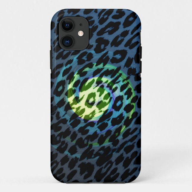 Capa Para iPhone Da Case-Mate Luz de espiral retro de impressão leopardo (Verso)