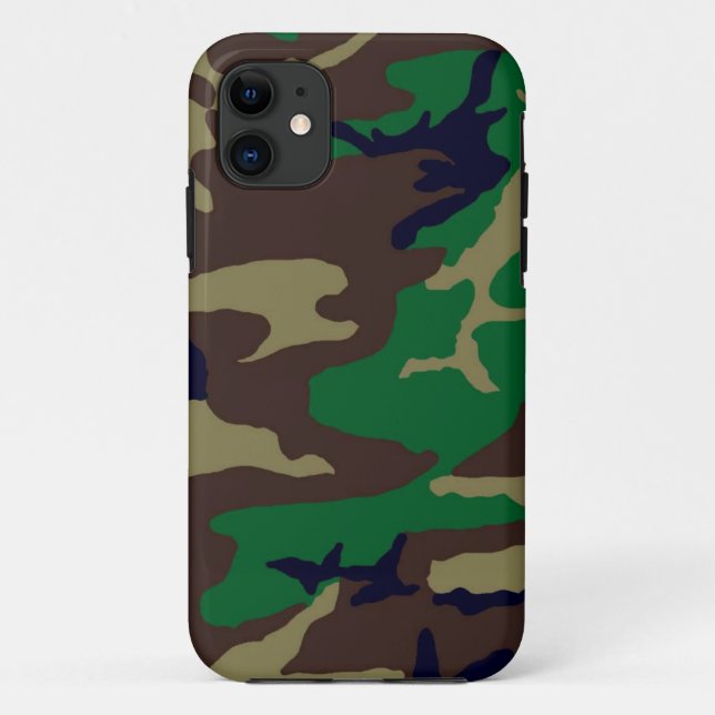 Capa Para iPhone Da Case-Mate Maçã de Camuflagem Woodland (Verso)