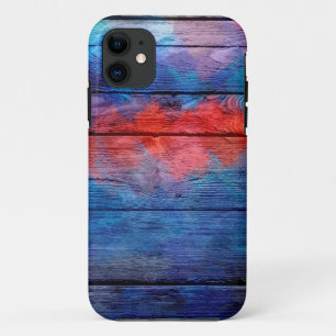 Capa Para iPhone Da Case-Mate Madeira colorida do vintage