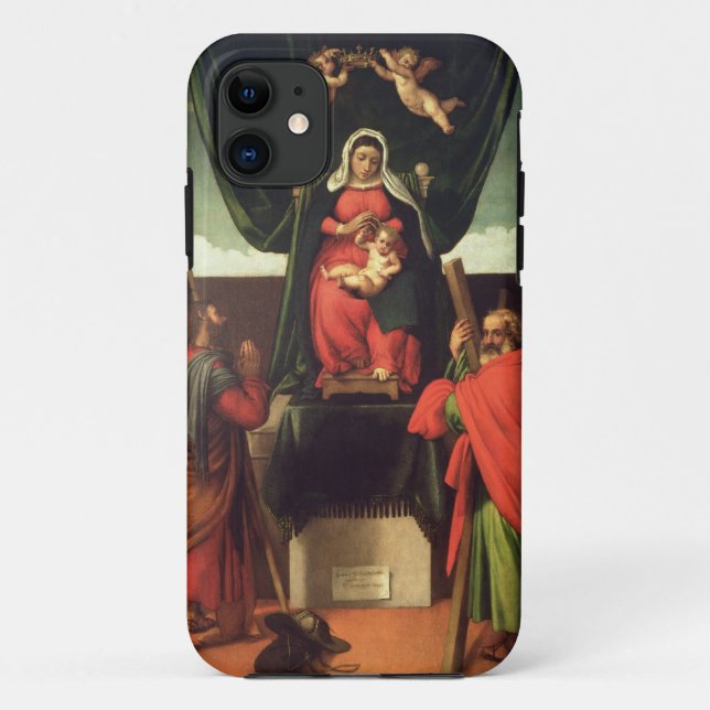 Capa Para iPhone Da Case-Mate Madonna e criança Enthroned com quatro santos, (Verso)