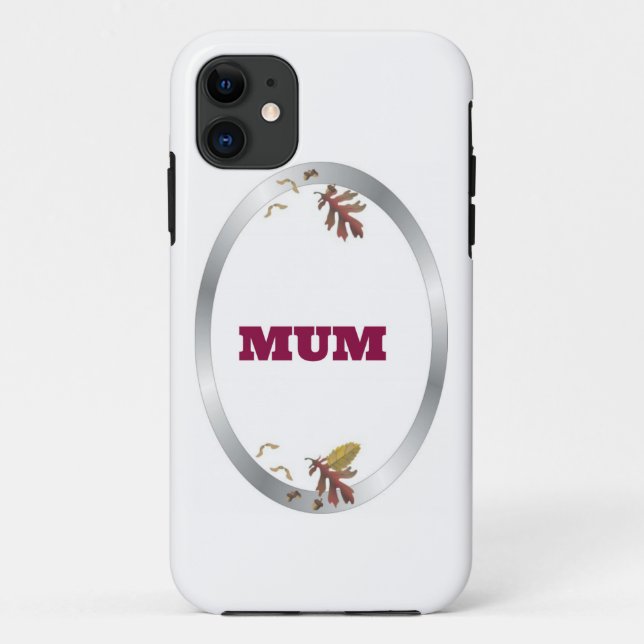 Capa Para iPhone Da Case-Mate Mãe decorativa de moldura prateada (Verso)