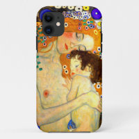 Mãe e criança pela arte Nouveau de Gustavo Klimt