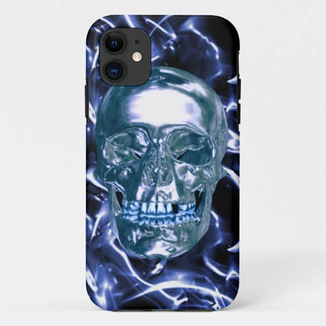 Capa Para iPhone Da Case-Mate Maleta de crânio azul elétrico iPhone 5G (Verso)