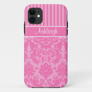 Capa Para iPhone Da Case-Mate Maleta iPhone 5, com risca branca e rosa, rosa