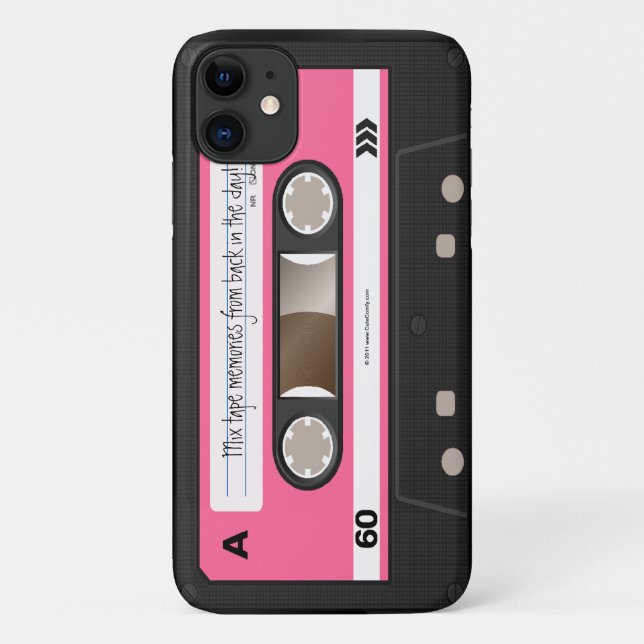 Capa Para iPhone Da Case-Mate Maleta personalizada de fita retrô rosa a quente (Verso)