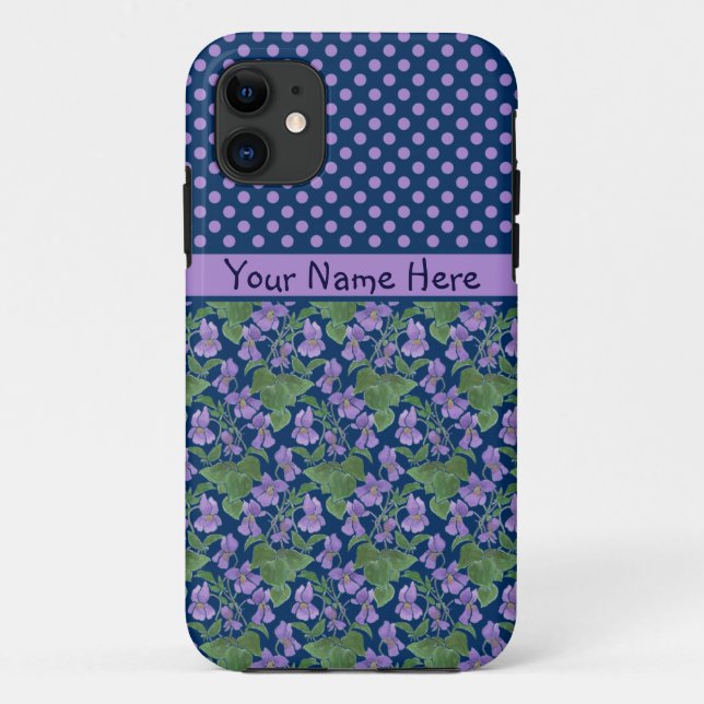 Capa Para iPhone Da Case-Mate Maleta personalizada iPhone 5/5s, Violetas e Bolin (Verso)