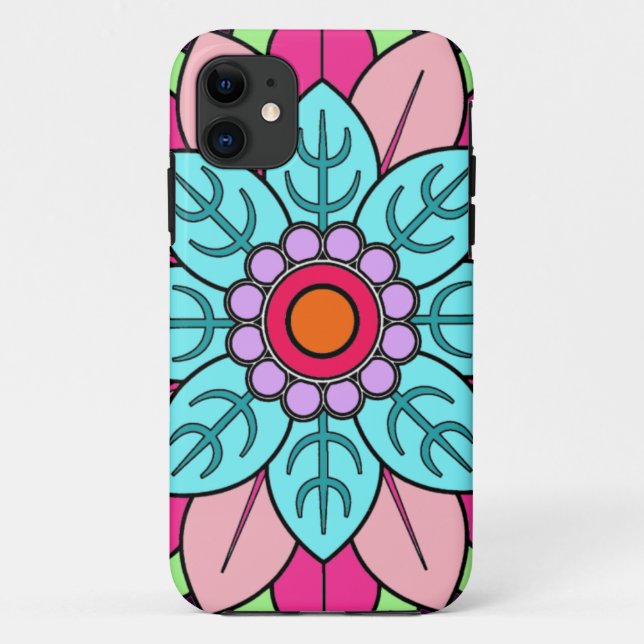 Capa Para iPhone Da Case-Mate Mandala da flor (Verso)